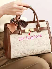 Luggage Hardware Additions Three In One Lock Buckle, One Word Twist Buckle, Rectangular Switch Lock Twist Lock, Bag Hardware Additions Decoration Switch Lock Buckle, Bag Additions, Additions, Streamlined Hardware, Rectangular Buckle,For Diy Making Craft Bag Purse Buckle Accessories Replacement - Multicolor - View 4