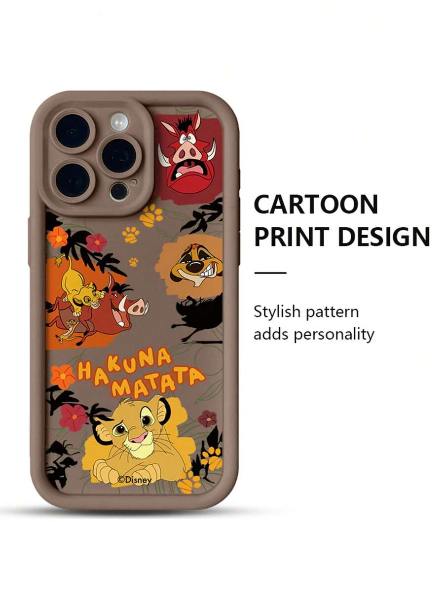 Ốp điện thoại Disney Vua Sư Tử Simba, dành cho iPhone 17promax, 17pro, 16, 15, 14plus, 13, 12, 11promax, xsmax, xr, Thiết kế hoạt hình dễ thương, thời trang, tối giản, mới. - Màu Khaki - Xem 1
