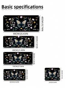 Grand tapis de souris de bureau, tapis de bureau mignon, tapis de protection pour bureau et jeux, tapis antidérapant exquis absorbant l'encre pour ordinateur portable, fournitures de bureau, d'école et de maison (floral & plantes) - Voir 11