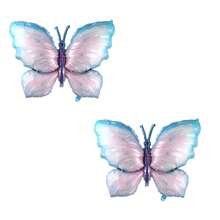 1/2/4 Stücke 40 Zoll Farbverlauf Lila Blau Rosa Gold Schmetterling Folienballon Großer bunter Schmetterling Aluminiumfolienballon für Schmetterling Thema Mädchen Geburtstagsparty Babyparty Hochzeitsdekoration Zubehör - Schmetterling - Übersicht 11