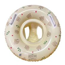 Baby Swim Ring With Sun Canopy, Cute Rabbit Print Eye-Catching Design, Detachable Sunshade Effectively Blocks Harsh Sunlight, Suitable For Home Pool Or Beach Vacation, Perfect Summer Water Play Companion For Babies. - Multicolor - View 13