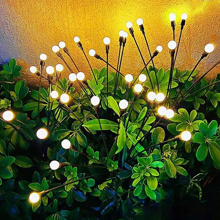 1pc Starry Swaying Solar Garden Light, Solar Powered, Made Of Durable ABS Material, Easy Installation, Gently Swaying In The Wind; Equipped With Intelligent Light-Sensing System, Automatically Lights Up At Night, Very Suitable For Outdoor Garden, Yard, Gardening Decoration, Patio And Pathway Decoration, Essential Outdoor Decoration, Can Make Your Garden More Attractive At Night