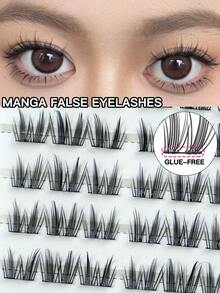 90/180 Clusters C-Type False Eyelashes, Glue-Free And Makeup-Free Removal, Single Cluster Style, Korean Girl Group Makeup, Mixed Length 9/10/11/12mm, 0.07mm Natural Effect, DIY Flocked Eyelashes, 10 Rows Ultra-Light Fan-Shaped Self-Adhesive Eyelashes, Cat Eye Design, Suitable For Daily, Cosplay, Party And Nightclub Makeup, Beginner Makeup Tool, Ideal Gift For Women, Mother's Day And Graduation Season, Essential Cosmetic - 黑色 - 查看 5