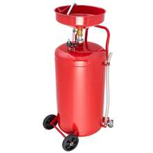Oil Drain Trolley 9.5L, Oil Collection Container With Adjustable Funnel Height, Oil Drainer With Wheels, Liquid Fuel Transfer Drain, Oil Drain Trolley For Car Workshops, Red - Metall 25 Gal - View 8