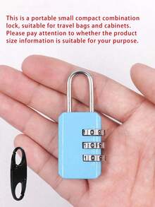 1/2Pcs Steel Wire Rope 3-Digit Combination Padlock, Luggage Combination Padlock, Steel Cable Padlock, Small Combination Lock, Customizable Password, Combination Padlock, Luggage Metal Combination Lock, Mini Coded Key Lock, Home, Luggage Lock, Copper Core Padlock, Classroom Locker, Etc. - Multicolor - View 11