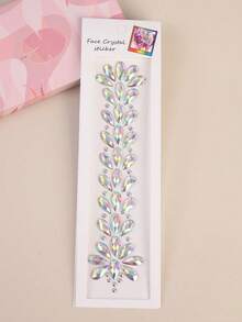 1pc DIY Resin Colorful Face Rhinestone Stickers, Super Shiny Head & Hair Decor, Forehead Hair Accessory For Music Festival, INS Style - Multicolor - View 2