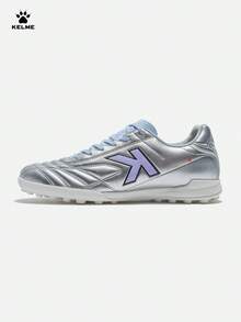 KELME Men's TF Football Shoes, Natural & Artificial Turf Professional Match & Daily Training Turf Shoes - Silver - View 1