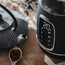Adler Electric Kettle Temperature Control Kettle Glass Kettle 1.7L 2200W Touch Panel LED Display 40-100°C 5 Temp Settings 2h Keep Warm Buzzer Auto Shut-Off Black Silver - EU E Type Plug(220-240V) - View 9