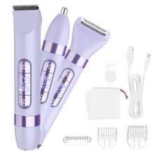 Hatteker 1pc 4-In-1 Electric Shaver With Digital Display, Washable Hair Removal Device, Multifunctional Women's Bikini Trimmer, Underarm And Leg Hair Razor Set - View 13