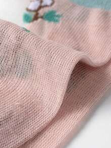 1/5 Pairs Random Women Colorful Ditsy Floral Contrast Color Breathable Soft Casual Ankle Socks, Suitable For Spring/Summer Daily Wear - Multicolor - View 3