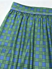 1piece Of Men Underwear, Soft And Comfortable Checkered Pattern Design Loose Corner Shorts, With Button Placket, Suitable For Daily Wear And Vacation - Multicolor - View 4