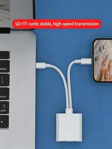 قارئ بطاقات USB C، محول قارئ بطاقات TF SD نوع C 2 في 1، قارئ بطاقات ذاكرة خارجي محمول لهاتف أندرويد والكمبيوتر المحمول والكاميرا - مشاهدة 6