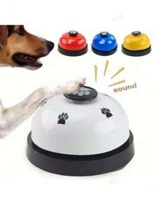 1pc Pet Training Bell, Suitable For Cats/Dogs To Develop Cognitive Ability, Used For Potty Training, Outdoor Defecation Communication, Pet Training Interactive Toy, Enhance Pet Learning Ability - White - View 4
