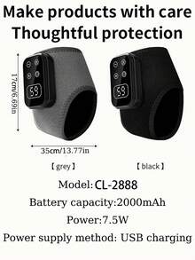 1个/2个装小型足部按摩器，石墨烯加热足踝绑带，电热理疗按摩器，温暖足部、踝部、腕关节 - 彩色 - 查看 4