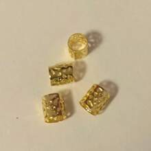 60個金色髒辮髮環，夏季髮飾，龐克街頭嘻哈節慶女性髮夾，編髮裝飾，海灘度假髮飾，Y2K髮夾，頭飾，波希米亞風 - 查看 3
