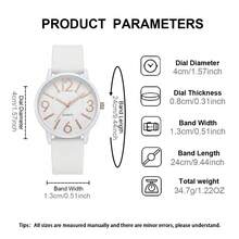 BERGCOZ Women's Round Quartz Watch, Minimalist Elegant Design, Suitable As Gift For Girlfriend, Friend, Mother, Best Holiday Present - V367 - View 4