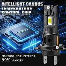 TOAUTO 2入 H7 LED 車頭燈燈泡 120W 30000LM 6000K 白光 9核 3570 晶片 超亮汽車大燈燈泡 - A - 查看 6