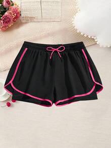 Women's Summer Sports 2-In-1 Shorts, Suitable For Running, Cycling, Ball Sports, Yoga And Fitness - Hot Pink - View 5