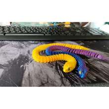 1PC High Quality 3D Printed Toy Snake No Egg Version (Random Color, Random Eye Style, Multiple Colors Available, Highly Flexible Full Joint Movement, Sensory Stress Relief Toy, Relieve Anxiety, Suitable For Campus, Office And Multiple Scenes) - Multicolor - View 10