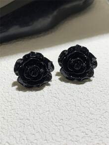 1 Paire/3 Paires de Boucles d'Oreilles à Clous Roses, Noires, Blanches Exquises pour Femmes, Style Vacances d'Été à la Plage, Convient pour le Port Quotidien, les Vacances, les Mariages, les Fêtes, la Fête des Mères, le Cadeau de la Saint-Valentin - roses - Voir 10