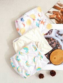 3pcs/Set Waterproof Baby Cloth Diapers - Multicolor - View 11