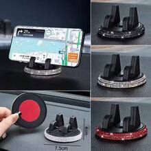 汽車手機支架，鑲鑽設計，可愛女性風格，支援橫向與縱向螢幕，中控台安裝，支援汽車導航 - 多款 - 查看 2