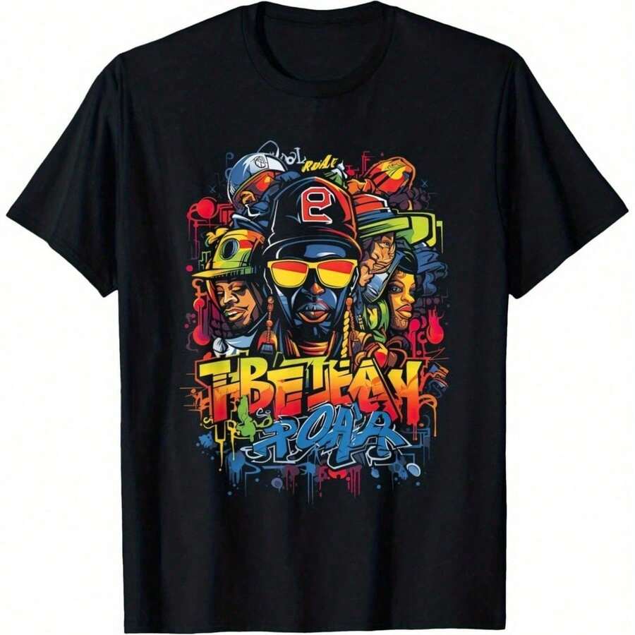 T-Shirt Hip-Hop Anni '90, Maglietta Retrò, Streetwear Vintage Anni '90, Moda Hip-Hop Old School, Regalo Per Papà, Mamma, Festa Della Mamma - 後四人組 - 查看 1