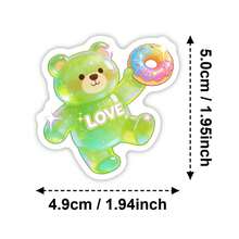 50pcs Colorful Gummy Bear Stickers, Cute Cartoon Waterproof Vinyl Decals For Laptop Water Bottle Scrapbooking Phone Case - Multicolor - View 5
