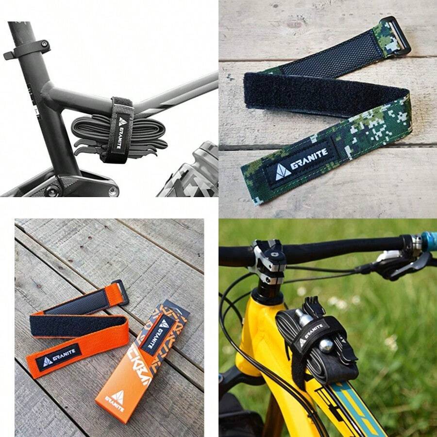 Granite ロックバンド Rockband MTB フレーム キャリア ストラップ - インナー チューブとバイク ツール キット用 - 自転車 マウンテンバイク クロスバイク ロードバイクに適用 - 写真の通り - チェックする 1