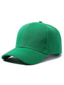 1pc Solid Color Plain Baseball Cap, Men's Summer Sun Protection Hat, Casual Visor Hat - A - View 24