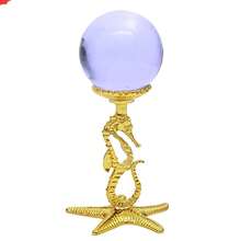 1pc Crystal Ball Display Stand With Seahorse Design, Bohemian Ocean Style Desktop Decor, Suitable For Home, Office, Meditation, Healing, Birthday, Housewarming, Graduation, Wedding Gifts - 1PC - View 4