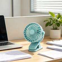 Portable Clip On Fan Rechargeables 720 ° Adjustable With LED Lights Small Desk Fan, Small Powerful 3 Speed Quiet, USB Rechargeable Mini Personal Cooling Fan For Desk Table Home Office Stroller Camping Women Gifts - New 2 - View 14