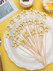 Palillos para Cócteles con Estrella Dorada, Brochetas de Alimentos con Estrella Hueca Brillante con Partes Superiores Decorativas Elegantes para Frutas, Aperitivos, Cupcakes, Postres y Mesas de Fiesta, Ideales para Bodas, Cumpleaños, Aniversarios, Navidad, Año Nuevo y Decoración de Celebraciones Festivas - Multicolor 2 - Ver 10