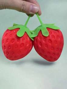 Large Slow Rebound Realistic Strawberry Squeeze Toy, Super Soft Fruit Model Decor, Stress Relief Venting Toy - Multicolor - View 6