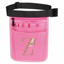 1pc Nursing Tool Waist Bag Nurse Medical Bag Rose Gold Initials A To Z Letter Pattern Multifunctional Adjustable Multi-Insert Bag, Pet Medical Care Bao Universal Multi Pocket Nurse Fanny Pack Multi Pocket Waist Organizer Belt With Adjustable Waist Strap Work Pocket Medical Supplies Storage Waist Pouch Organizer Pouch - Pink - View 28