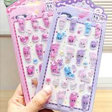 Nuevas pegatinas de cristal en relieve 3D con diseño de conejo pequeño y lindo, pegatinas de relieve sólido de personajes para álbum de recortes infantil, decoración de funda de teléfono, intercambio y colección de pegatinas, adecuadas para niños, estudiantes y adultos, regalo de vacaciones, regalo de cumpleaños, regalo del Día del Niño, regreso a la escuela, regalo de temporada de graduación, recuerdo de fiesta, libro de pegatinas de conejo de pasillo, juguete de pegatinas de cristal en relieve de dibujos animados - Multicolor - Ver 2