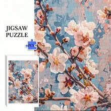 1000 Pieces Adult Mini Jigsaw Puzzle Box - This Precision-Cut Puzzle Is Adult Challenge Level, Scratch-Resistant. With A Beautiful Cherry Blossom Theme, It's A Great Choice For Family Entertainment, Halloween, Christmas Gifts, Can Challenge Your Brain, Help You Immerse Yourself In Art During Assembly, And Unlock The Joy Of Focus And Aesthetic Surprises. - Multicolor - View 3