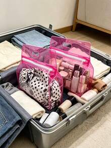 1/2 PCS Tas Renang Tahan Air EVA, Kantong Pemisah Kering & Basah Transparan dengan Resleting untuk Menyimpan Perlengkapan Mandi dan Pakaian Renang, Cocok untuk Pantai, Kolam Renang, Gym, Perjalanan dan Liburan - Tas penyimpanan perjalanan - View 3