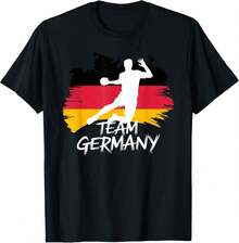 Women's T-Shirt Handball Jersey Germany T T-Shirt Handball Fan Merchandise T T-Shirt - 黑色 - 查看 1