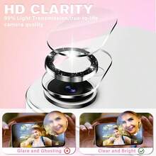 Black Lens Protection Film, 3 Pieces Compatible With IPhone 17 Pro/17 Pro Max/17Air/17/6 Pro Max/16 Pro/16 Plus/16/12/13/11, High-Definition Lens Film, Waterproof, Scratch Resistant, Easy To Install, No Bubbles, Glass Material, Compatible With IPhone 15 Lens Protection Film, Compatible With IPhone 16 Lens Protection Film, Slight Color Difference [International Version, Non Local Version] - Multicolor - View 4