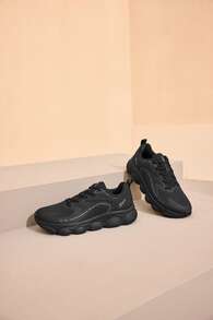 XTEP Bouncy Shoes | Men's Running Shoes New Arrival, Lightweight Sports Shoes, Retro Chunky Sneakers, Thick Sole, Versatile Outdoor Shoes, Black - Black - View 4