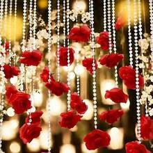 10-Piece Set / Crystal-Embellished Wedding Rose Garland - Artificial Rose Decorations Perfect For Weddings, Engagement Ceremonies, Bridal Showers, And Valentine's Day Parties - Multicolor - View 6