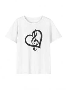 Women T-Shirts - White [Women's Summer Clothing/Fan T-shirt] - View 3
