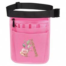 1pc Nursing Tool Waist Bag Nurse Medical Bag Rose Gold Initials A To Z Letter Pattern Multifunctional Adjustable Multi-Insert Bag, Pet Medical Care Bao Universal Multi Pocket Nurse Fanny Pack Multi Pocket Waist Organizer Belt With Adjustable Waist Strap Work Pocket Medical Supplies Storage Waist Pouch Organizer Pouch - Pink - View 25