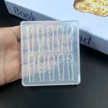 1個新款緞帶玫瑰3D雕刻矽膠模具，美甲裝飾工具，適用於DIY環氧樹脂和水晶膠，柔軟可重複使用，適合美甲店和居家使用 - 彩色 - 查看 5