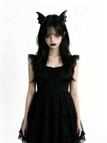 1 buah/Set Jepit Rambut Tanduk Setan Kecil Gaya Gelap Halloween, Jepit Rambut Sayap Kelelawar yang Manis & Keren, Aksesori Kepala, Jepit Rambut Halloween - MultiWarna - View 7