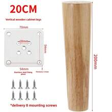4pcs Solid Wood Furniture Legs With Anti-Slip Pads, Ideal Replacement Parts For Cabinets, Beds, Nightstands And Other Furniture - A - View 10