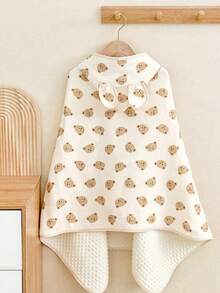 1 pezzo Asciugamano con cappuccio unisex per neonati, asciugamano da bagno per neonati con design unico, asciugamano da bagno ultra morbido per neonati, asciugamano con cappuccio essenziale per neonati, mantello da bagno con cappuccio, forniture per il bagno, asciugamano avvolgente per il bagno dei neonati, mantello da bagno universale per bambini per tutte le stagioni, morbido - Multicolore - Visualizzare 8
