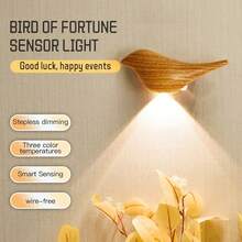 Smart LED Wall Lamp With Touch Dimming & Motion Sensor, Indoor LED Motion Sensor Wall Light, Cordless Magnetic Night Light, 1200mAh USB Rechargeable Night Light, Suitable For Stairs, Hallway, Bathroom, Bedroom, Cabinets, Home Decor, Living Room Decor - Multicolor - View 3