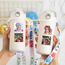 500 pezzi/Rotolo Adesivi K-POP, Personaggi Cartoni Animati Carini, Decorazione Fai-da-Te Per Bottiglie d'Acqua, Laptop, Valigie, Chitarre, Telefoni, Diari, Scrapbook, Regali di Laurea, Decorazioni per Feste, Adesivi Anime per Adulti - Multicolore - Visualizzare 7